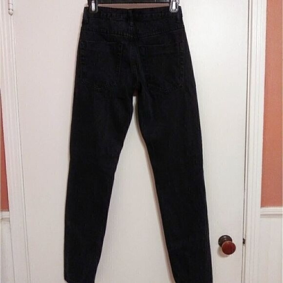 Glamorous High Waist Sequin Patch Distressed Skinny Jeans 4 Petite - Picture 5 of 14